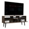 Tuhome Oslo Tv Stand for TV's up 51 in. Two Drawers, Four Legs, Three Open Shelves, Dark Walnut RLC6708 - alternate 5